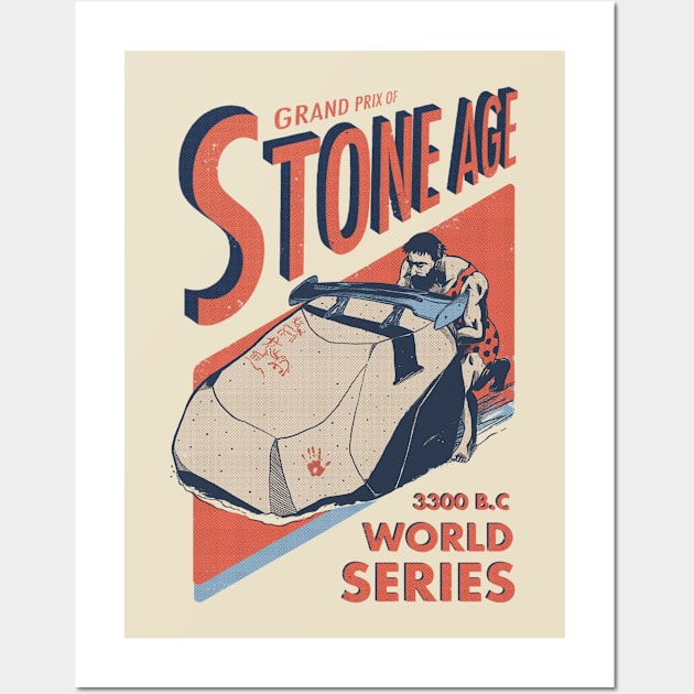 Stone age grand prix Wall Art by Handikabayu